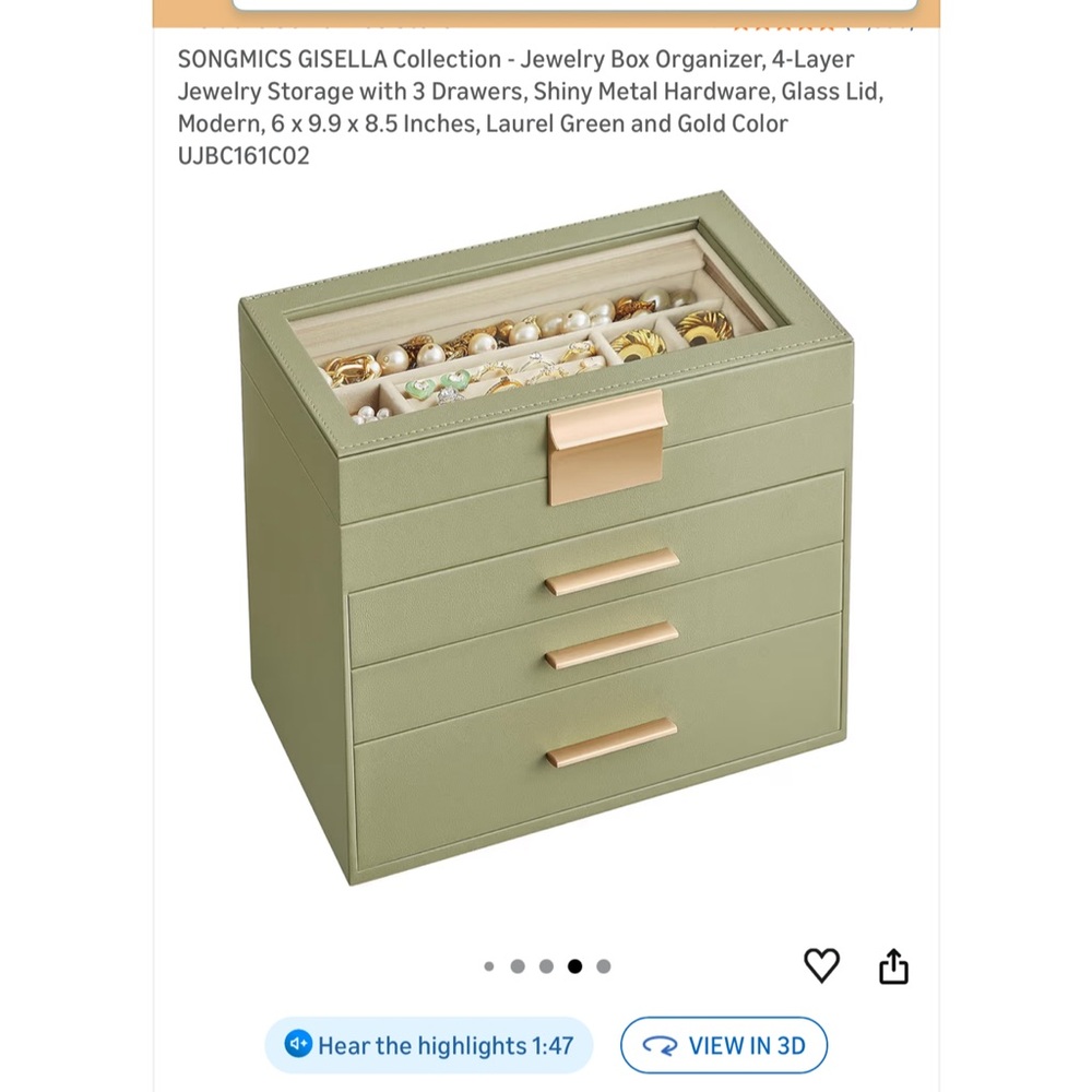 New SONGMIX GISELLA Collection Jewelry Box